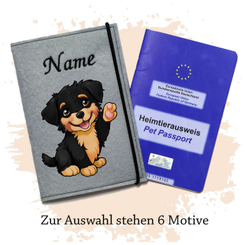 Impfasshülle für Australian Shepherd black tan